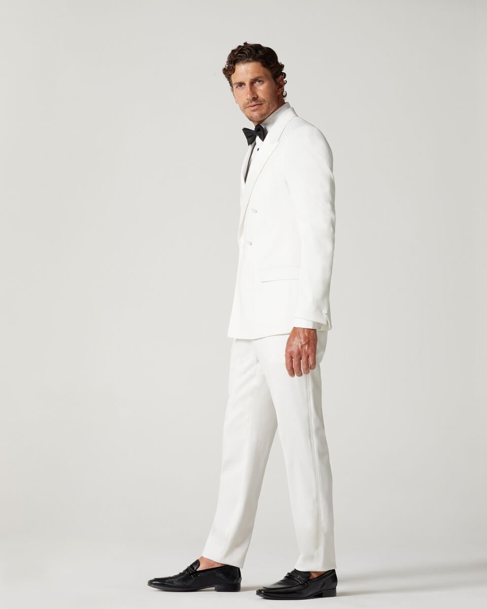 Ivory Slim Fit Double Breasted Tuxedo